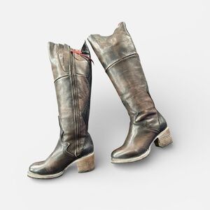 Freebird by Steven Calgary Black and Brown Over the Knee Boots